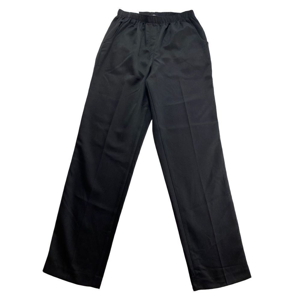 ALIA WOVEN 8R MICROFIBER PULL-ON BLACK PANTS NWT